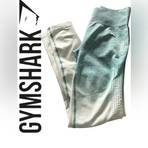 Gymshark Teal and White Gradient Leggings